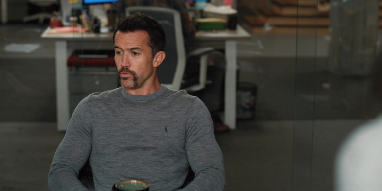 AllSaints Sweater Worn by Rob McElhenney as Ian Grimm in Mythic Quest Raven’s Banquet S02E08 Juice Box (2021)