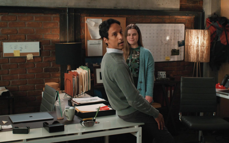 Apple MacBook Laptop of Danny Pudi as Brad Bakshi, head of monetization in Mythic Quest S02E09 TBD (2021)
