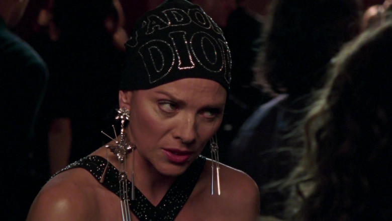 Christian Dior ‘J’adore Dior’ Headscarf Worn by Kim Cattrall as Samantha Jones in Sex and the City S06E16 TV Show (1)