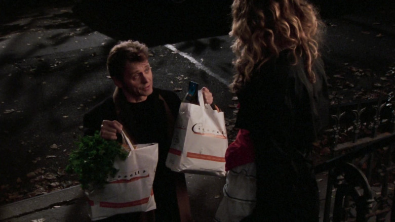 Citarella Top Quality Seafood & Fresh Fish Market Shopping Bags Held by Mikhail Baryshnikov as Aleksandr Petrovsky in Sex and the City S06E16 TV Show