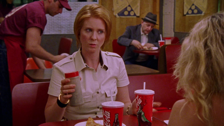 Coca-Cola Soda Enjoyed by Cynthia Nixon as Miranda Hobbes in Sex and the City S04E11 TV Show 2001 (1)