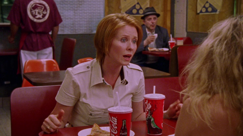 Coca-Cola Soda Enjoyed by Cynthia Nixon as Miranda Hobbes in Sex and the City S04E11 TV Show 2001 (2)