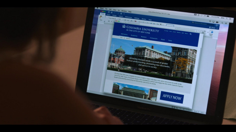 Columbia University Website in Sex Life S01E08 This Must Be the Place (2021)