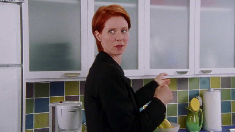 Cuisinart Coffee Maker Used by Cynthia Nixon as Miranda Hobbes in Sex and the City S03E03 Attack of the 5'10 Woman (2000)