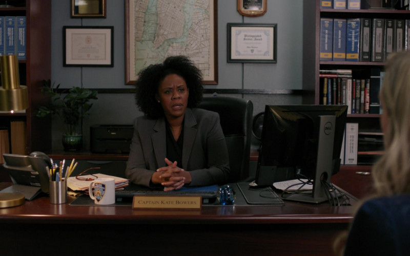 Dell Computer Monitor of Andrene Ward-Hammond as Captain Kate Bowers in Manifest S03E11 Duty Free (2021)