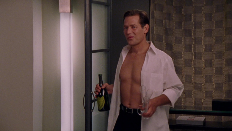 Dom Pérignon Champagne Bottle Held by James Remar as Richard Wright in Sex and the City S04E17 A ‘Vogue' Idea (2002)