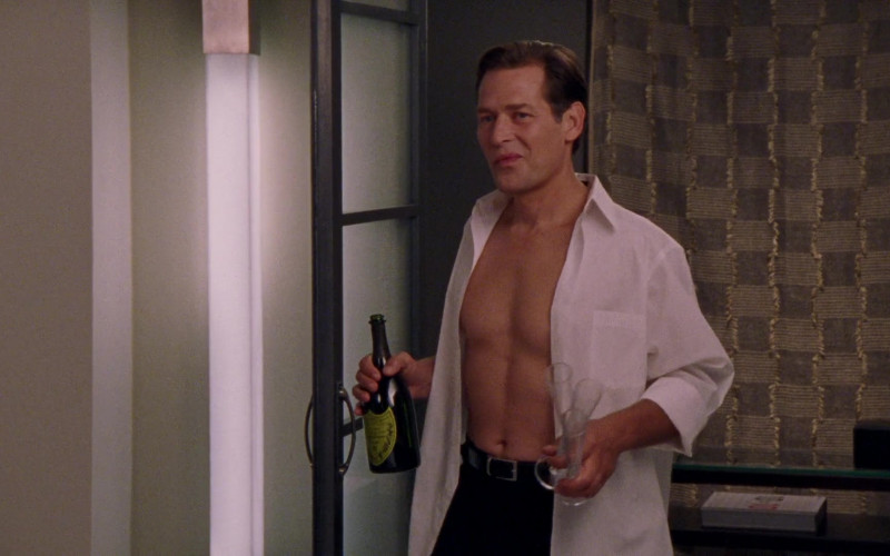 Dom Pérignon Champagne Bottle Held by James Remar as Richard Wright in Sex and the City S04E17 A ‘Vogue’ Idea (2002)
