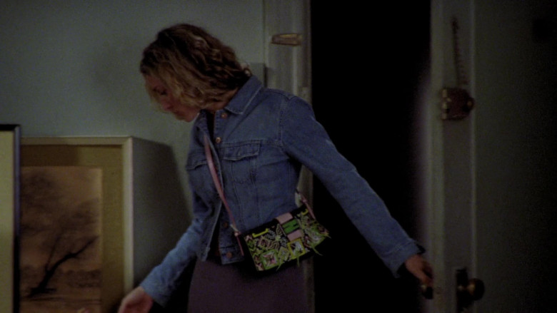 Fendi Beaded Embroidery Purse Denim Snakeskin Leather Shoulder Bag of Sarah Jessica Parker as Carrie Bradshaw in Sex and the City S03E11 TV Show (1)