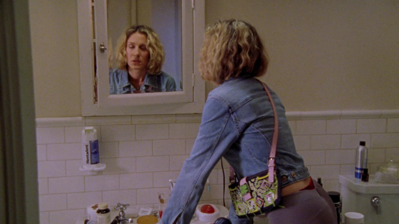 Fendi Beaded Embroidery Purse Denim Snakeskin Leather Shoulder Bag of Sarah Jessica Parker as Carrie Bradshaw in Sex and the City S03E11 TV Show (2)