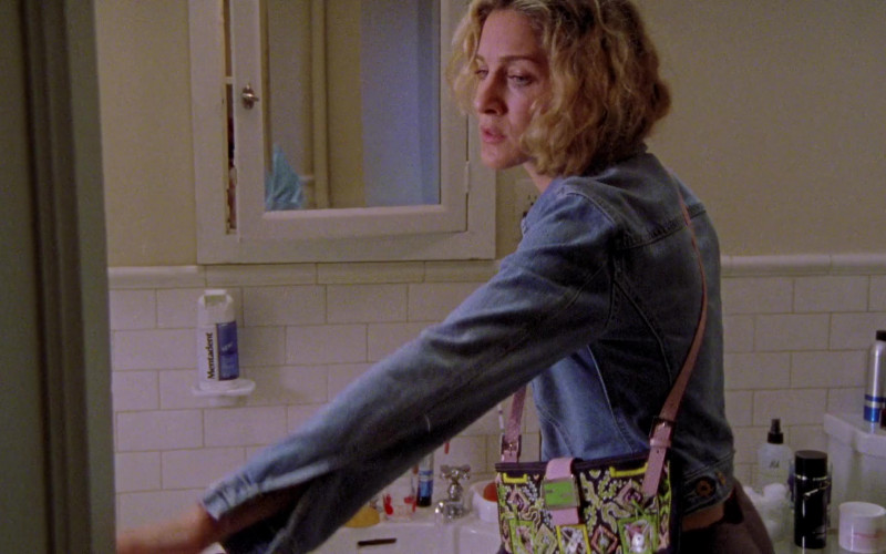 Fendi Beaded Embroidery Purse Denim Snakeskin Leather Shoulder Bag of Sarah Jessica Parker as Carrie Bradshaw in Sex and the City S03E11 TV Show (3)