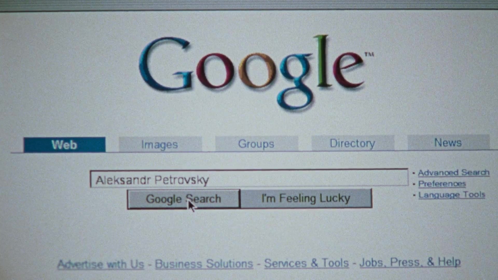 Google WEB Search Engine In Sex And The City S06E13 