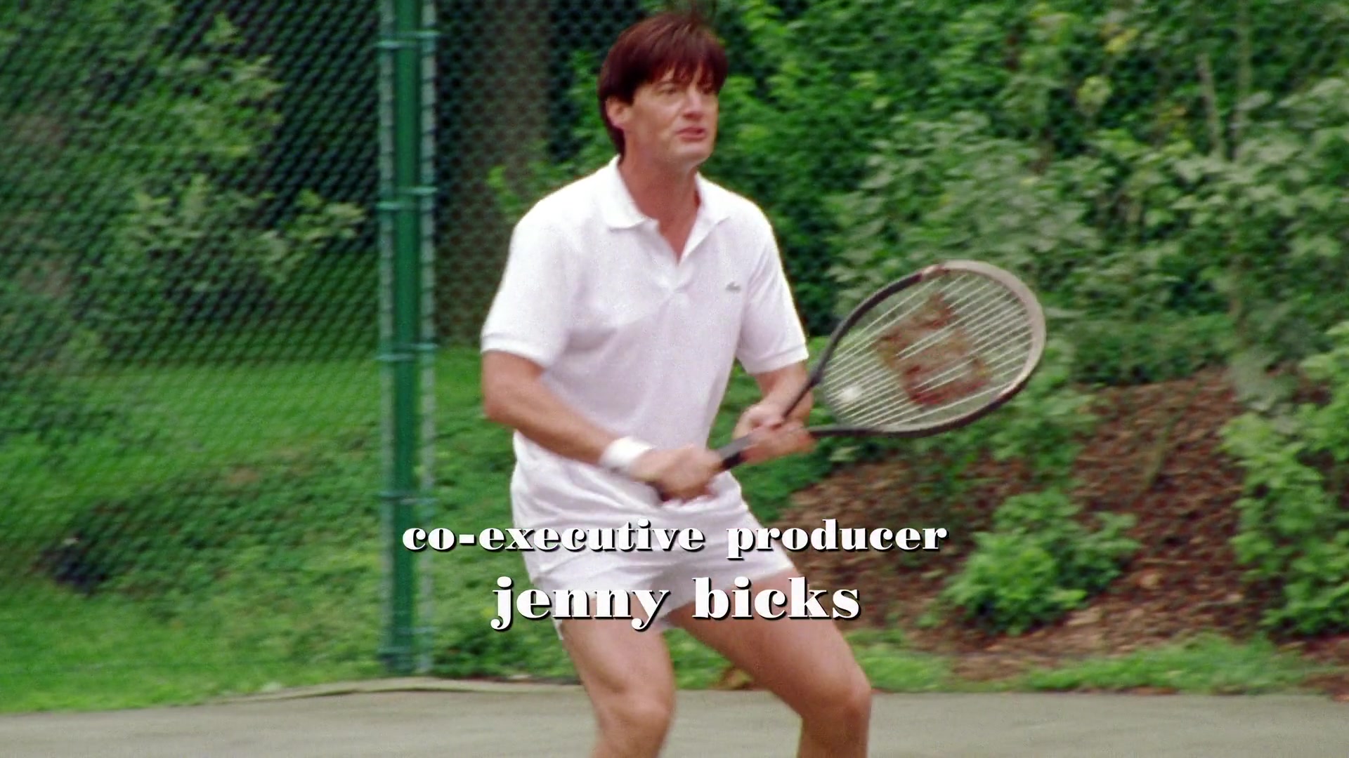 Lacoste Polo Shirt And Wilson Tennis Racket Of Kyle MacLachlan As Trey MacDougal In Sex And The S03E17 Goes Comes Around" (2000)