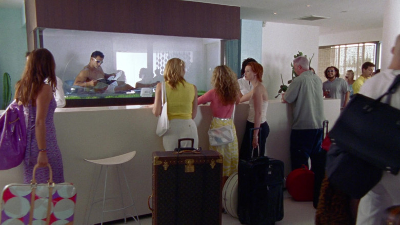 Louis Vuitton Monogram Travel Luggage Suitcase of Kim Cattrall as Samantha Jones in Sex and the City S03E13 TV Show (