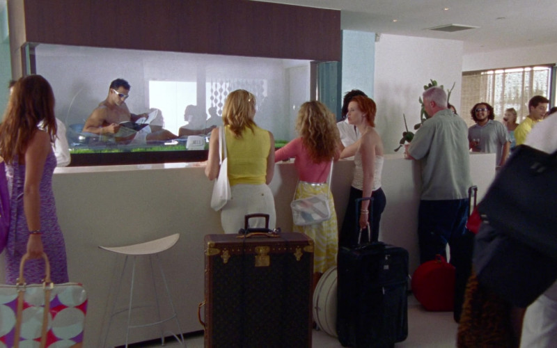 Louis Vuitton Monogram Travel Luggage Suitcase of Kim Cattrall as Samantha Jones in Sex and the City S03E13 TV Show (