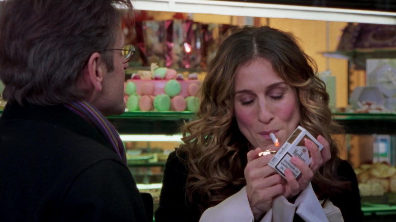 Marlboro Cigarettes of Sarah Jessica Parker as Carrie Bradshaw in Sex and the City S06E20 An American Girl In Paris (Part Deux) (2)