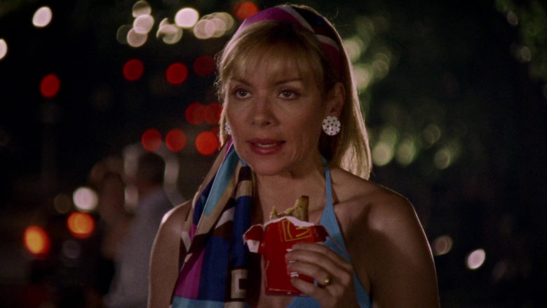 McDonald’s Baked Apple Pie Enjoyed by Kim Cattrall as Samantha Jones in Sex and the City S04E09 Sex and the Country (2001)
