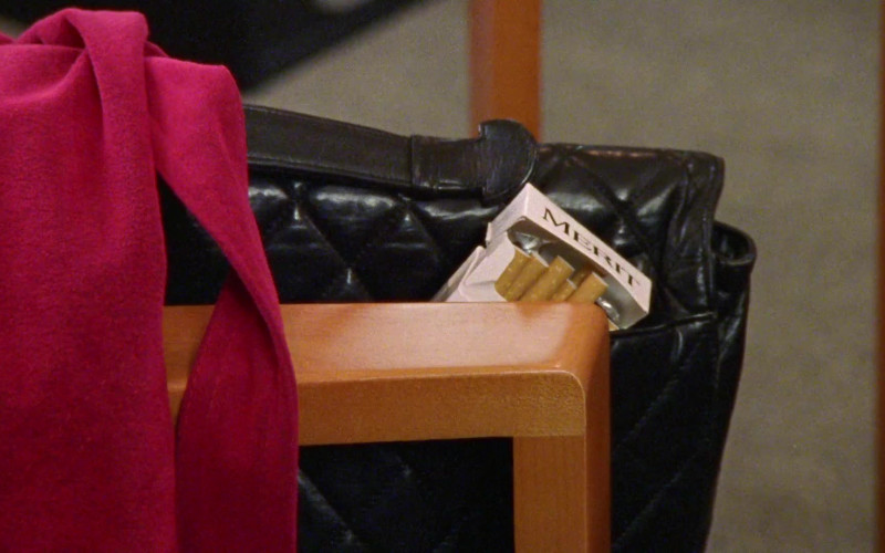 Merit Cigarettes of Sarah Jessica Parker as Carrie Bradshaw in Sex and the City S01E08 Three’s a Crowd (1998)