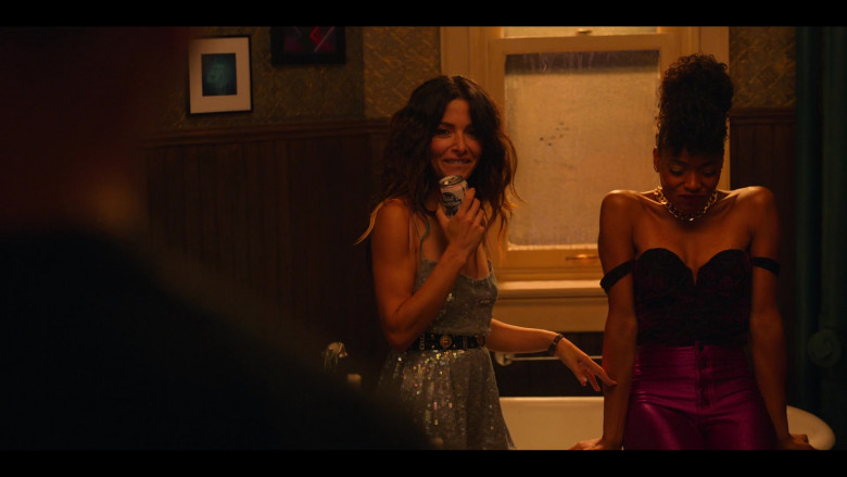 Pabst Blue Ribbon Beer of Sarah Shahi as Billie Connelly in Sex Life S01E04 TV Show (2)
