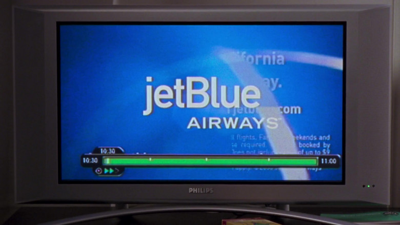 Philips TV and jetBlue Airways Ad in Sex and the City S06E02 Great Sexpectations (2003)