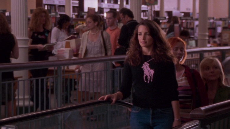 Ralph Lauren Cashmere Pink Pony Sweater of Kristin Davis as Charlotte York in Sex and the City S05E04 TV Show (1)