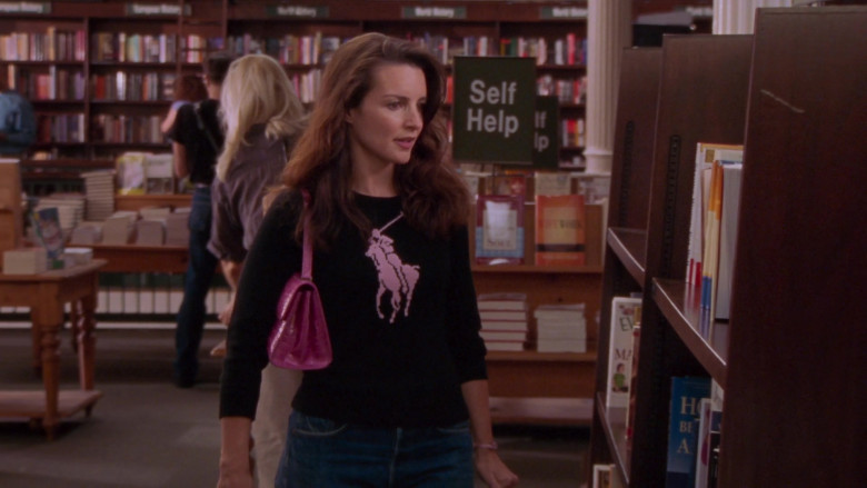 Ralph Lauren Cashmere Pink Pony Sweater of Kristin Davis as Charlotte York in Sex and the City S05E04 TV Show (2)