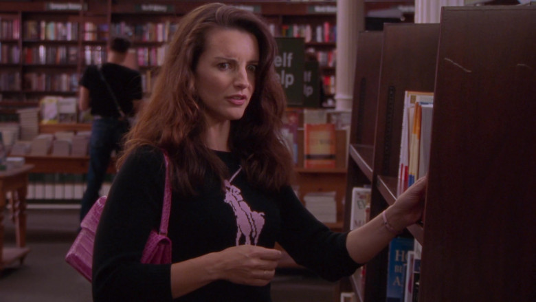 Ralph Lauren Cashmere Pink Pony Sweater of Kristin Davis as Charlotte York in Sex and the City S05E04 TV Show (3)
