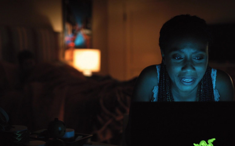 Razer Blade Gaming Laptop of Imani Hakim as Dana in Mythic Quest Raven’s Banquet S02E08 Juice Box (2021)