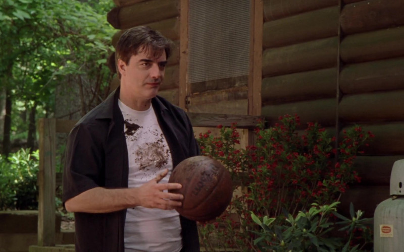 Wilson Basketball Held by Chris Noth as Mr. Big in Sex and the City S04E10 Belles of the Balls (2001)