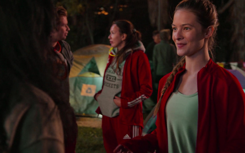 Adidas Women's Red Tracksuits in Never Have I Ever S02E05 TV Show