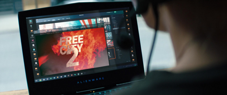 Alienware Gaming Laptop Used by Jodie Comer as Millie Molotov Girl in Free Guy