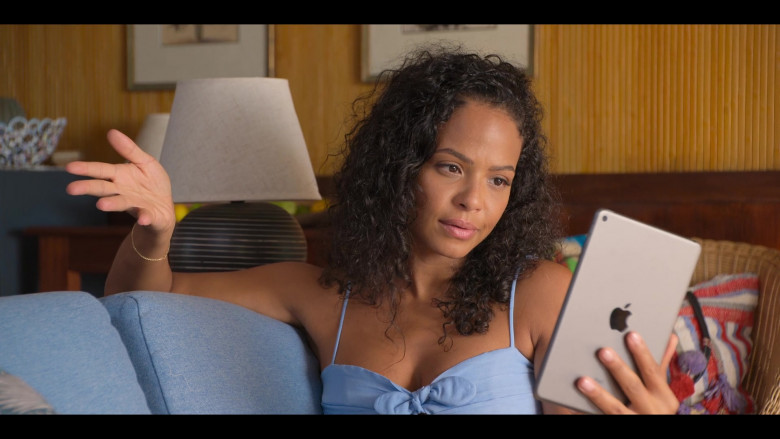 Apple iPad Tablet Held by Christina Milian as Erica in Resort to Love (2)