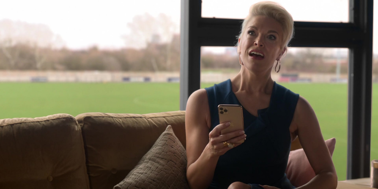 Apple IPhone Mobile Phone Used By Hannah Waddingham As Rebecca Welton