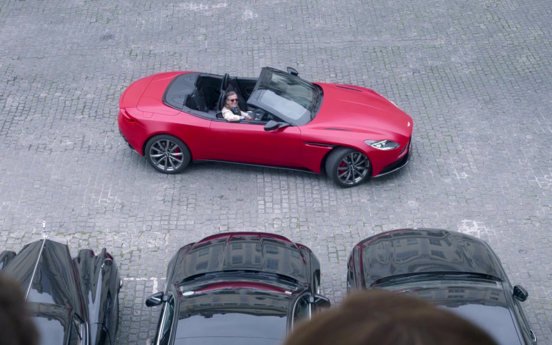 Aston Martin DB11 Convertible Red Sports Car in Peter Rabbit 2 The Runaway (2021)