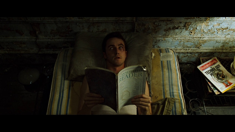 Businessweek magazine of Edward Norton as the Narrator in Fight Club (1999)