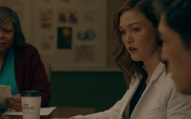 Don Francisco's Coffee Enjoyed by Julia Stiles as Dr. Jordan Taylor in The God Committee (3)