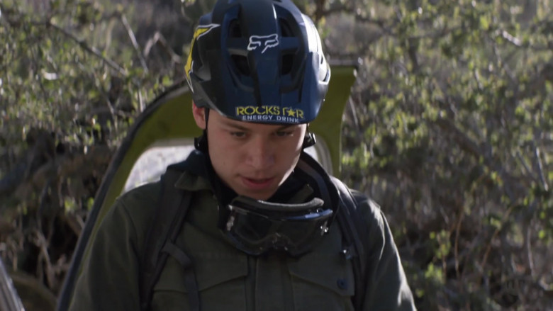 Fox Racing x Rockstar Energy Drink Bike Helmet of Finn Cole as Joshua ‘J’ Cody in Animal Kingdom S05E03 Freeride (2021)
