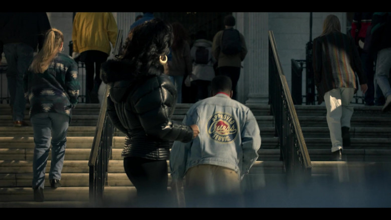 Guess Men's ‘Approved Service' Print Denim Jacket in Power Book III Raising Kanan S01E01 Back in the Day (2)
