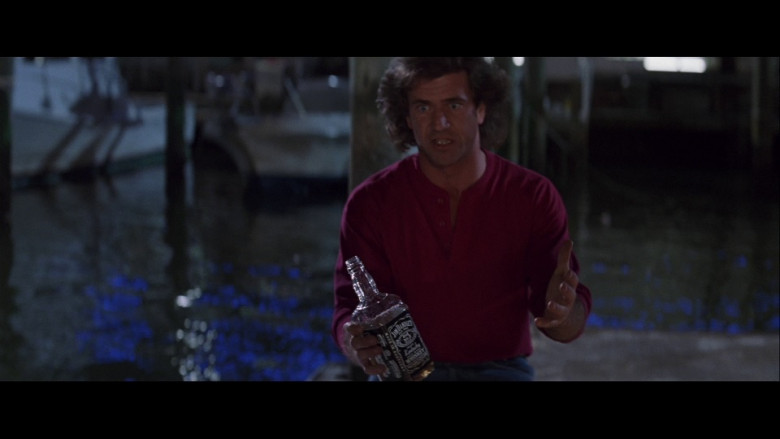 Jack Daniel's Whiskey Bottle Held by Mel Gibson as Martin Riggs in Lethal Weapon 3 (1992)