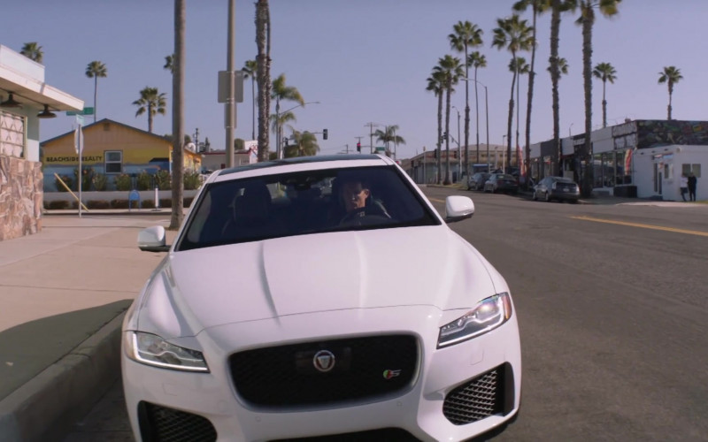 Jaguar XF (X260) White Car of Shawn Hatosy as Andrew ‘Pope’ Cody in Animal Kingdom S05E02 TV Show (1)