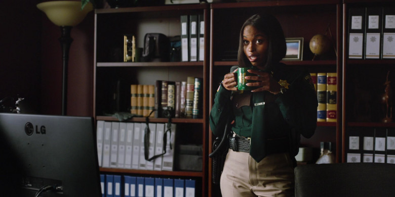 LG PC Monitor of Aziza Scott as Mackenzie ‘Trip' Johnson in Home Before Dark S02E04 Dark Rooms (2021)