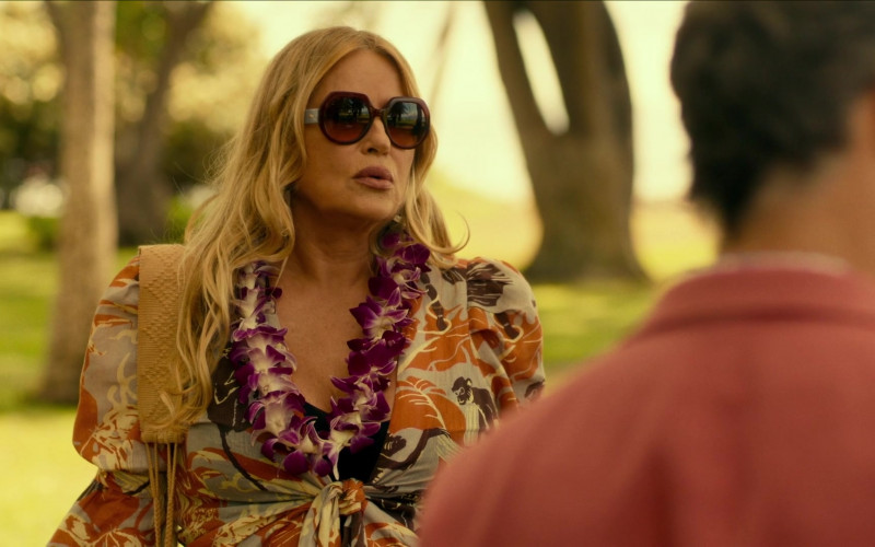 Longchamp LO65S Sunglasses of Jennifer Coolidge as Tanya McQuoid in The White Lotus E01 Arrivals (2021)
