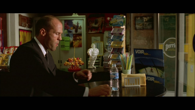 M&Ms, Skittles, Bounty, Chupa Chups, Michelin, Airwaves & Perrier in The Transporter (2002)