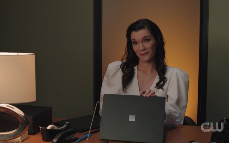 Microsoft Surface Matte Black Laptop Used by Actress in Dynasty S04E09 Equal Justice for the Rich (2021)