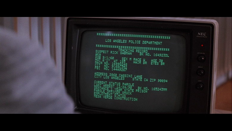 Nec Monitor in Lethal Weapon 3 (1992)