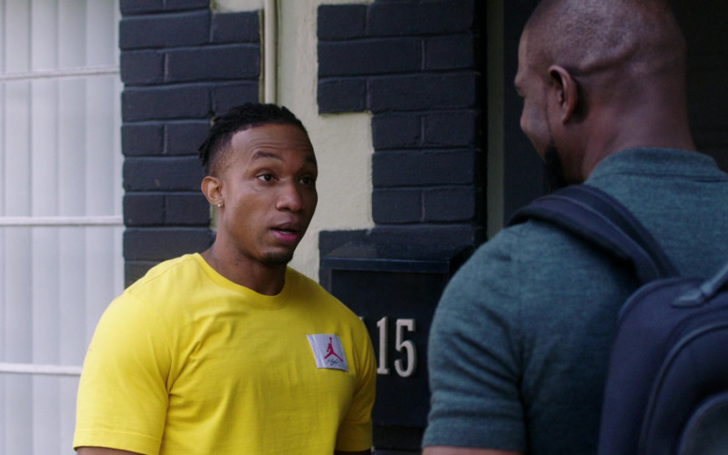 Nike Jordan Men's Yellow T-Shirt in David Makes Man S02E05 My Own Best Friend (2021)