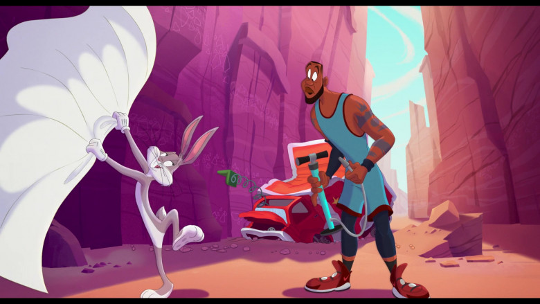 Nike Red Sneakers of LeBron James (Animated) in Space Jam A New Legacy (3)