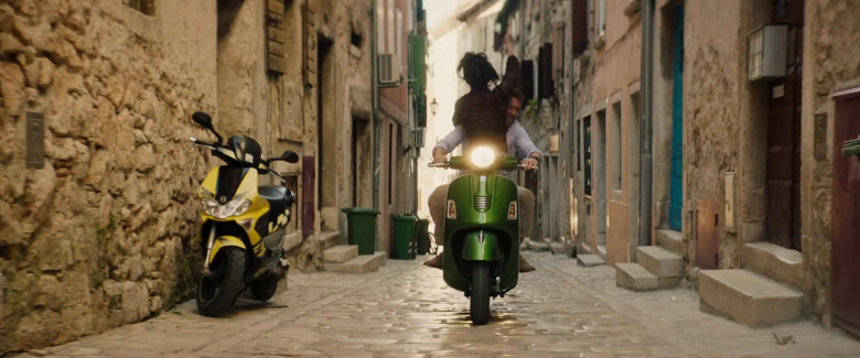 Piaggio Vespa Green Scooter Used by Ryan Reynolds as Michael Bryce & Salma Hayek as Sonia Kincaid in The Hitman’s Wife’s Bodyguard (3)