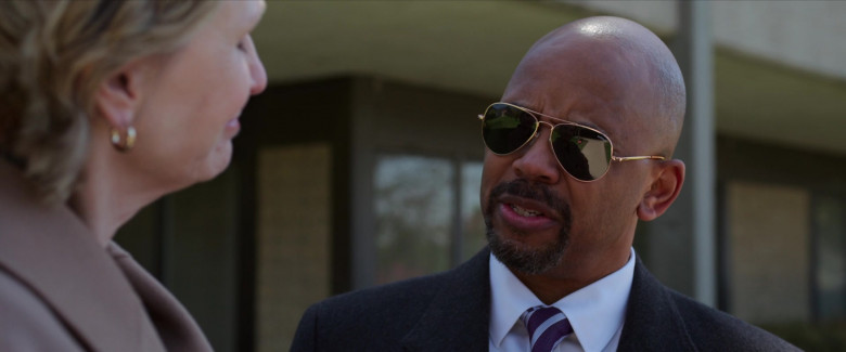 Randolph Engineering Gold Sunglasses in The Good Fight S05E05 And the Firm Had Two Partners… (2021)