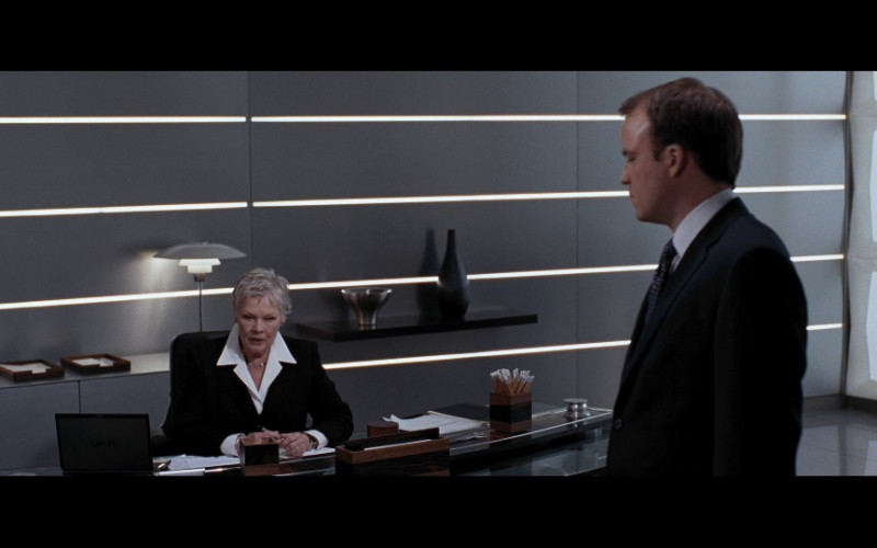 Sony Vaio laptop of Judi Dench as M. Forster felt Dench in Quantum of Solace (2008)