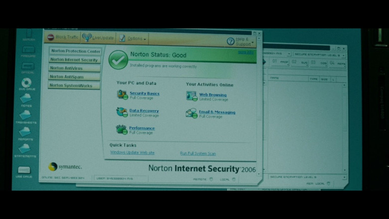 Symantec Norton Internet Security 2006 Software in The Bourne Ultimatum (2)